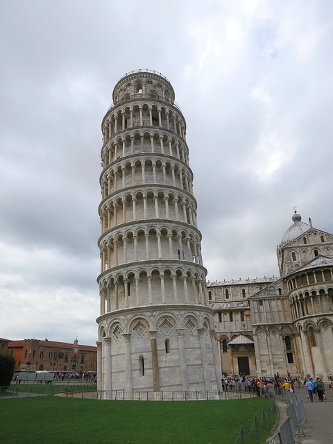 The leaning tower of Pisa