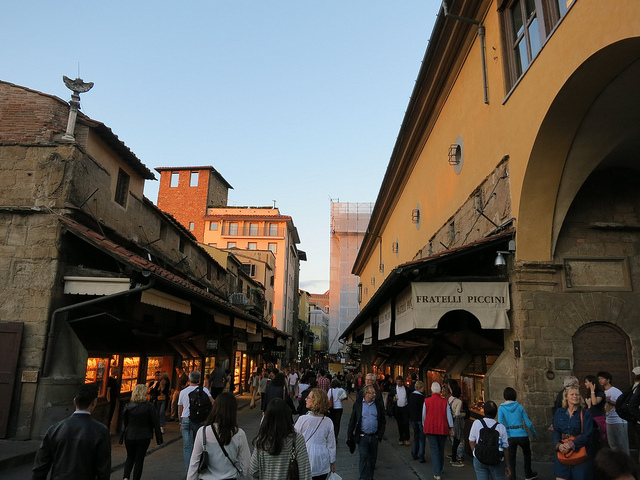 Walking on the Ponte Vecchio
