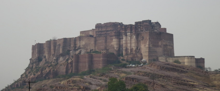 Ziplining in Front of Mehrangarh Fort